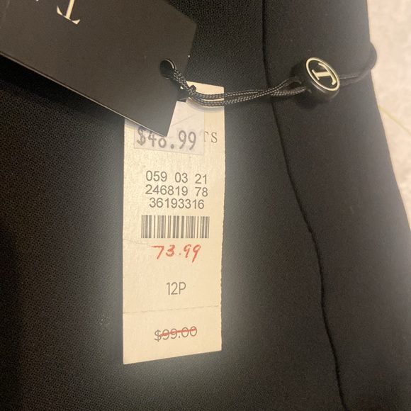 TALBOTS PETITES Size 12 Petite NWT Black Skirt Fully Lined - Picture 3 of 10